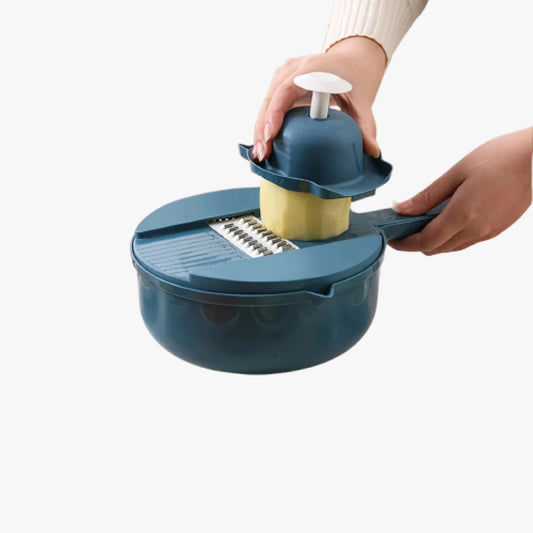 Multi-Functional 9-in-1 Manual Vegetable Slicer with Interchangeable Blades