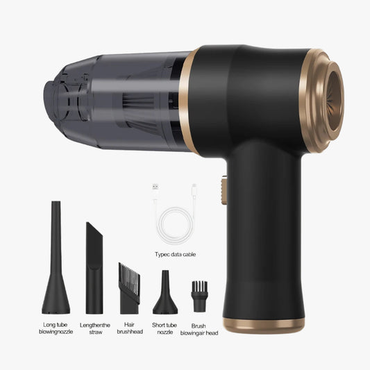 Mini Wireless Car Vacuum Cleaner with Powerful Suction for Home and Auto Use