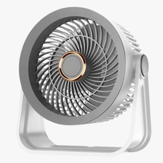 Portable USB Rechargeable Desktop Fan with 5 Speeds and Night Light