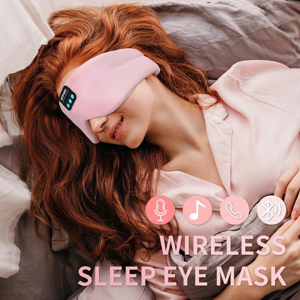 Wireless Music Sleep Mask Bluetooth 5.2 Headphones for Travel and Insomnia Relief