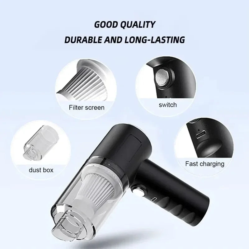 Portable USB Rechargeable Vacuum for Car, Keyboard and Home Use