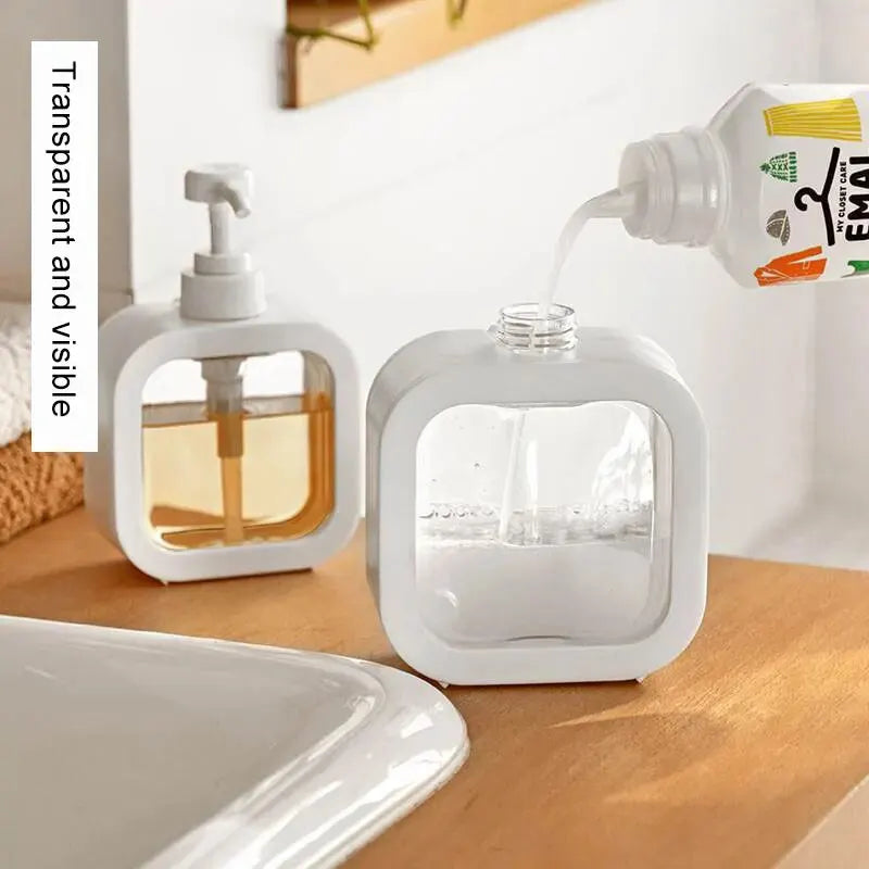 Transparent Pump Bottle with Detachable Shell for Easy Cleaning