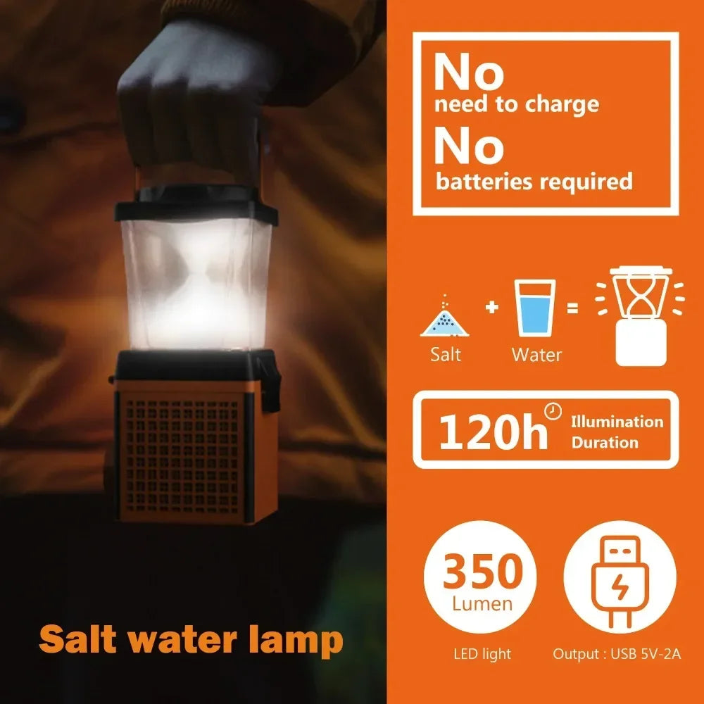Portable Salt Water Emergency Lamp Battery-Free Eco-Friendly Light