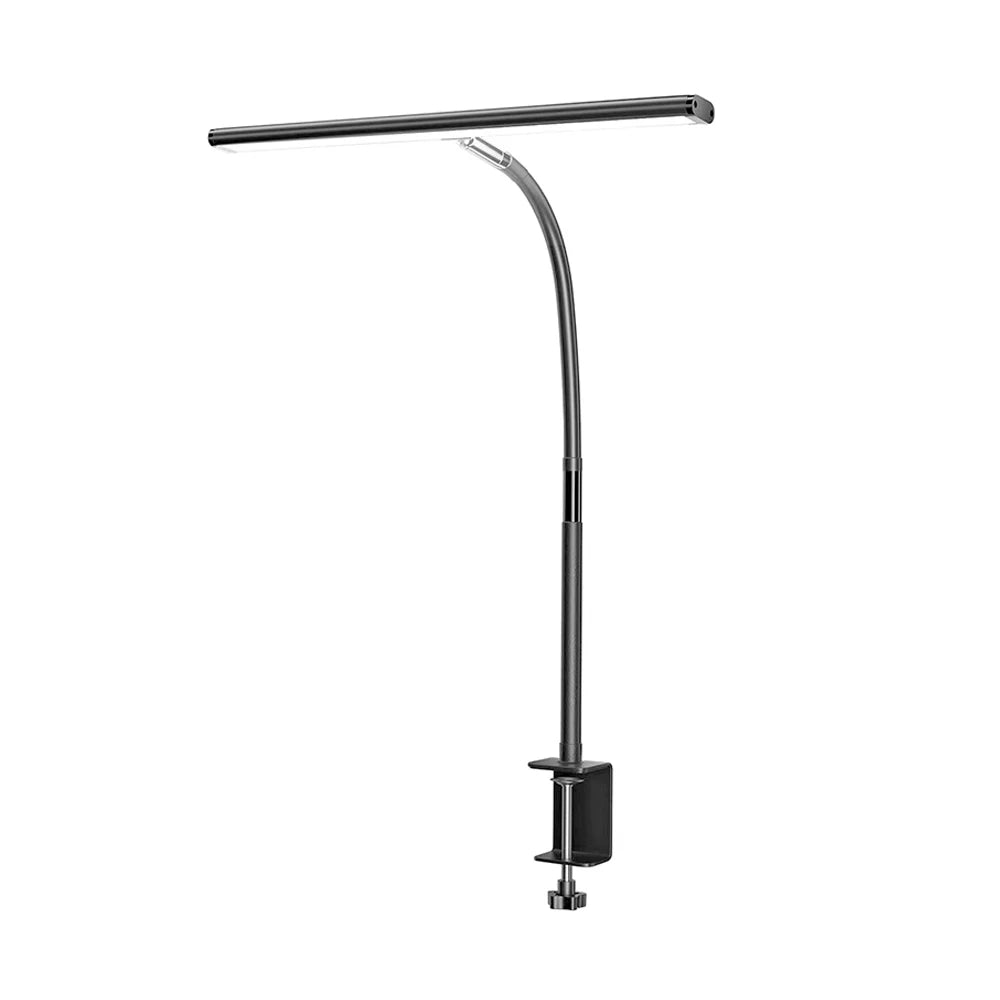 24W Triple Head LED Office Desk Lamp with Clamp and Stepless Dimming