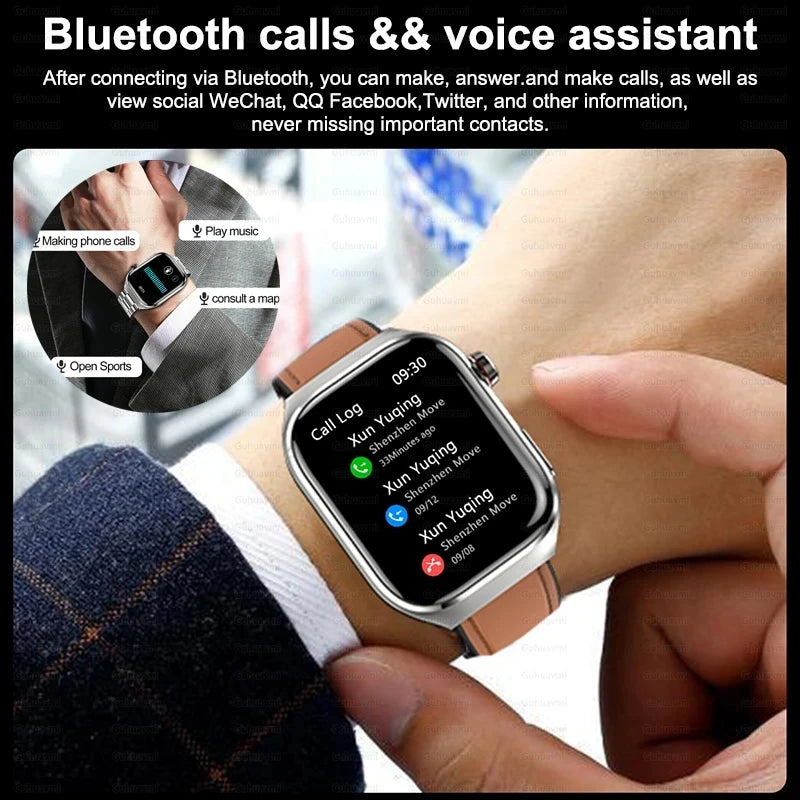 2.04" Smartwatch with Voice Calls, ECG & Full Health Monitoring