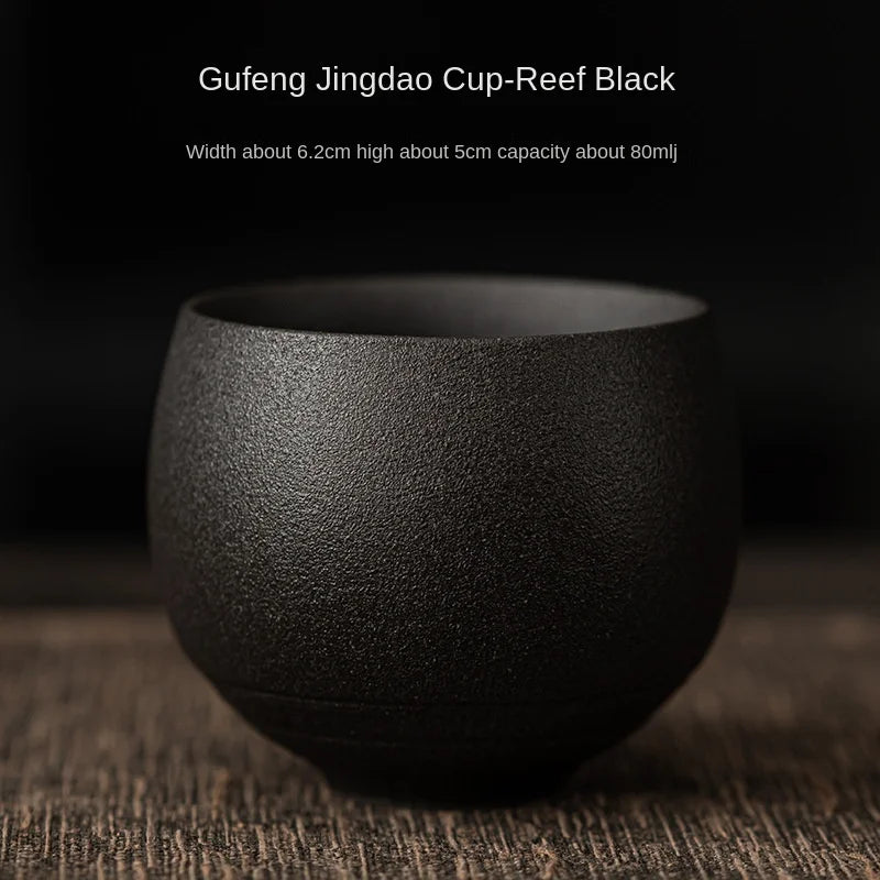 Japanese Style Handmade Stoneware Tea Cup – Ceramic Single Cup