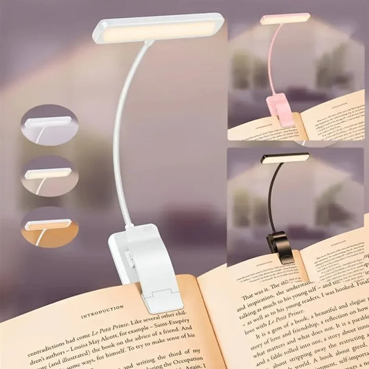 Portable Dimmable Book Light for Night Reading with USB Charging