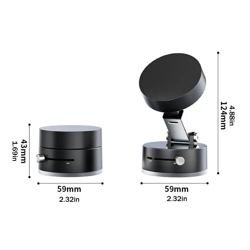 Double-Sided Magnetic Suction Phone Mount with Vacuum Grip