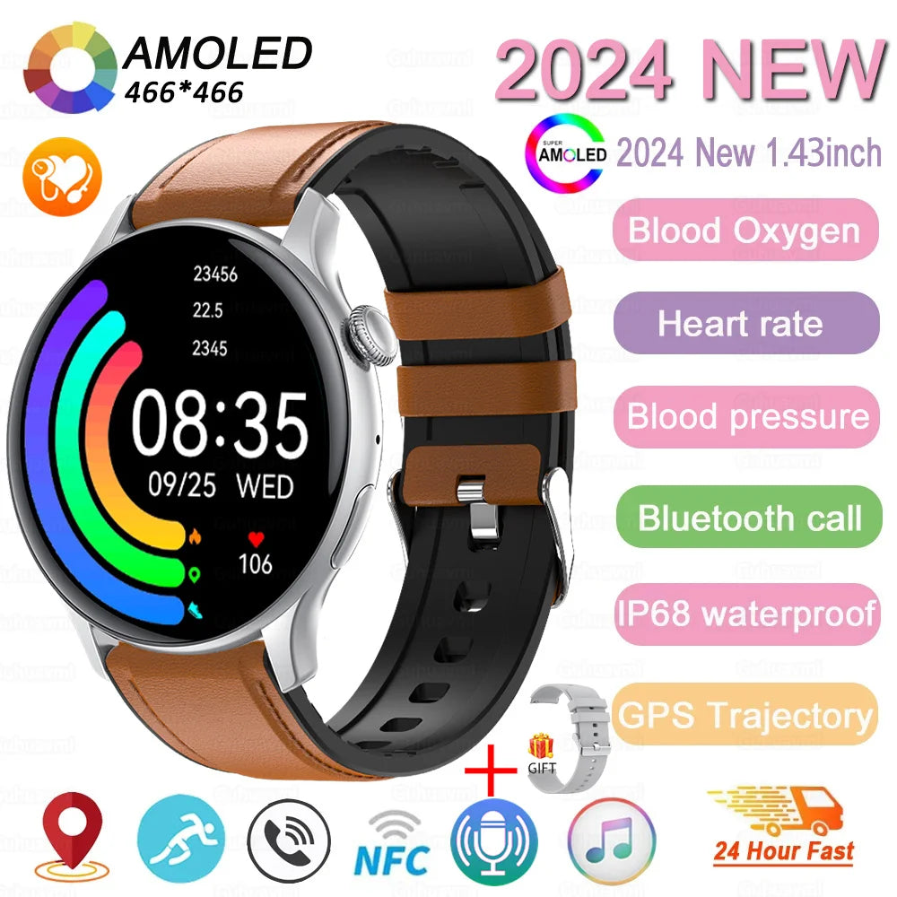 Women’s Sports Smartwatch with 1.43 in AMOLED Screen and Wellness Features
