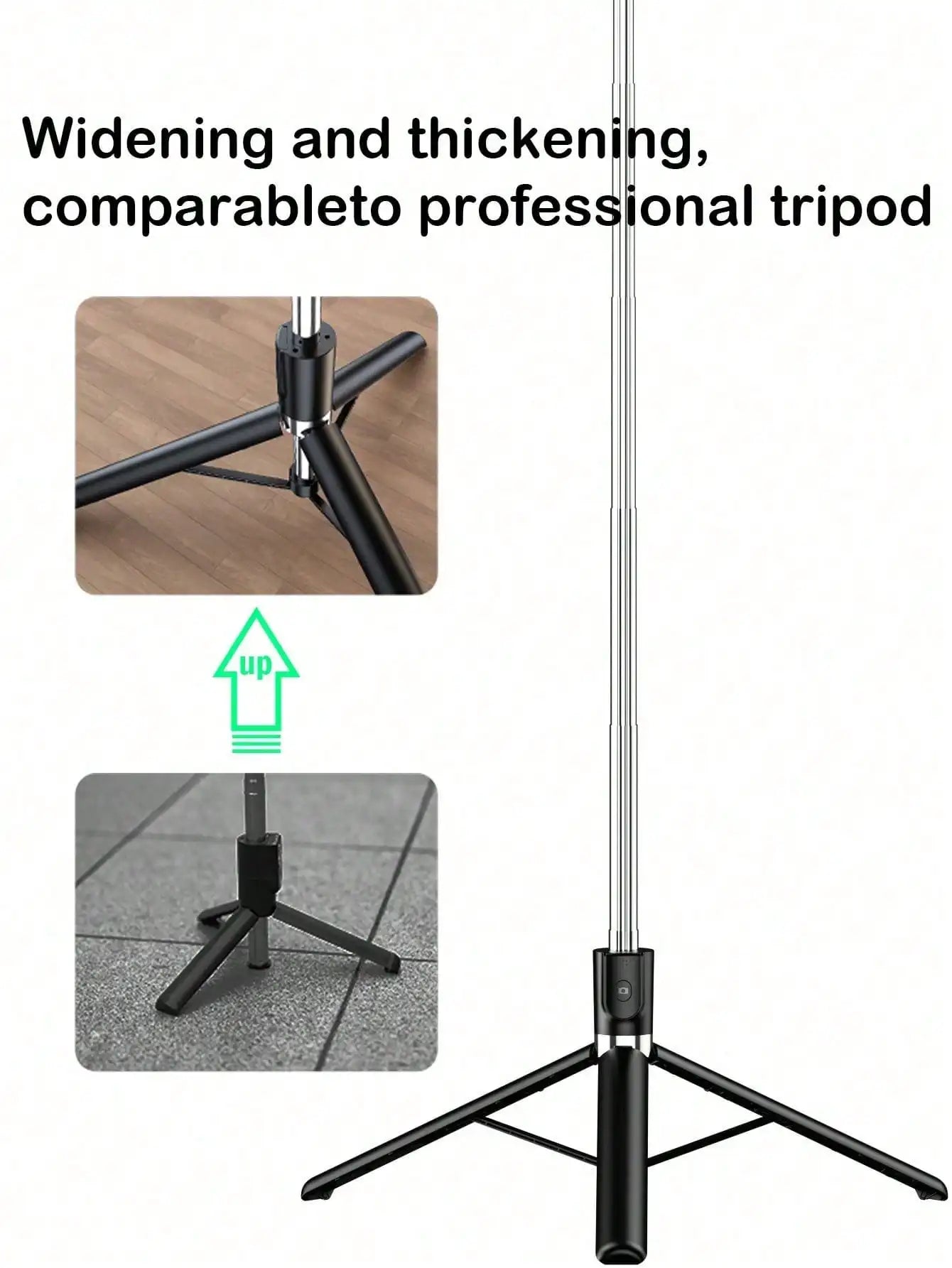 Extendable Mobile Tripod Monopod with Stable Base and Compact Design