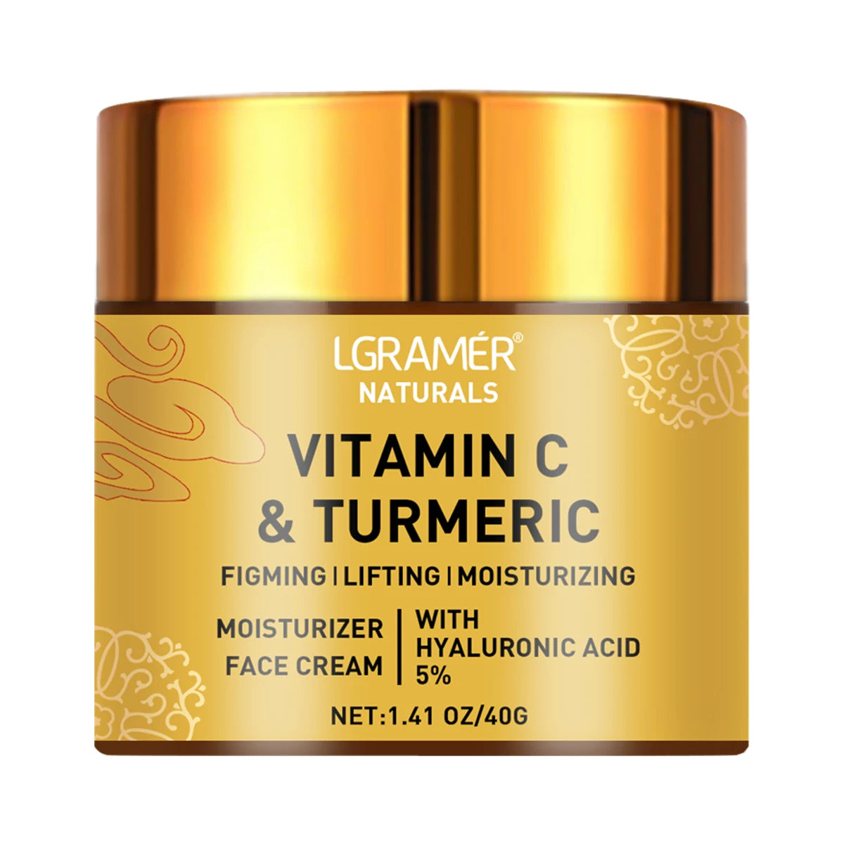Hyaluronic and Retinol Face Moisturiser with Turmeric and Vitamin C for Smooth Skin