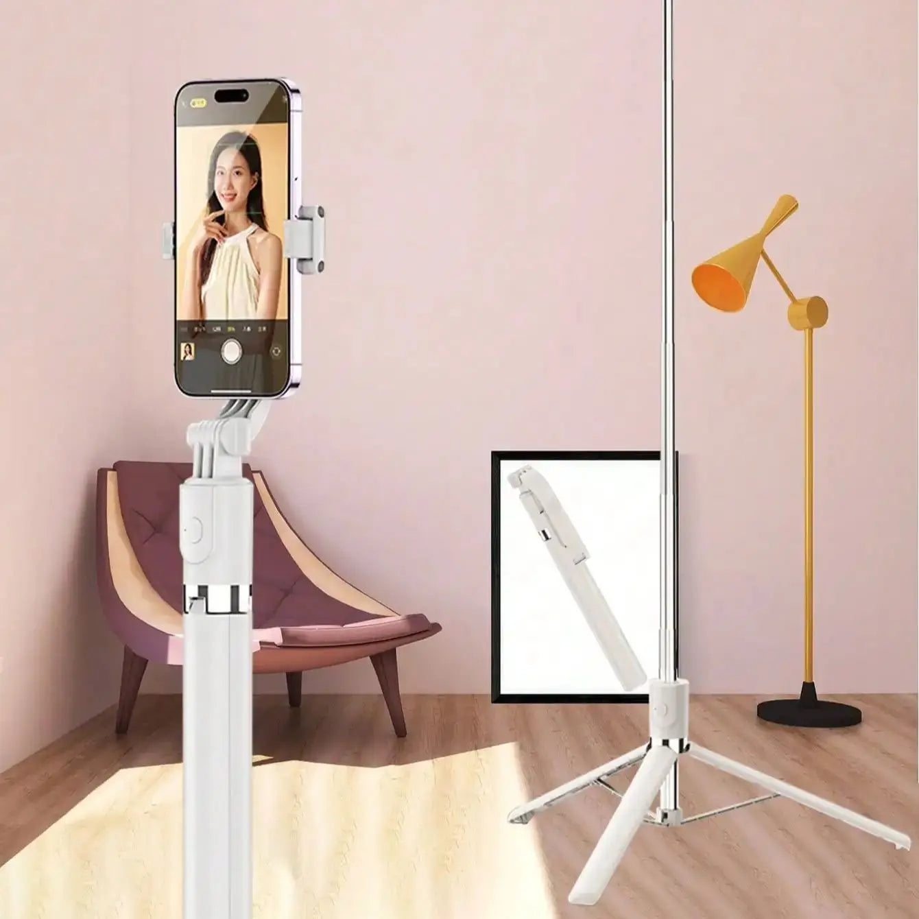 Extendable Mobile Tripod Monopod with Stable Base and Compact Design