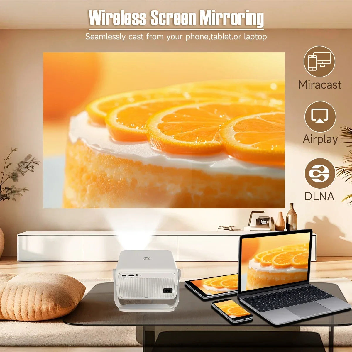 Magcubic 4K Portable Projector with Android 11 and 650ANSI Brightness