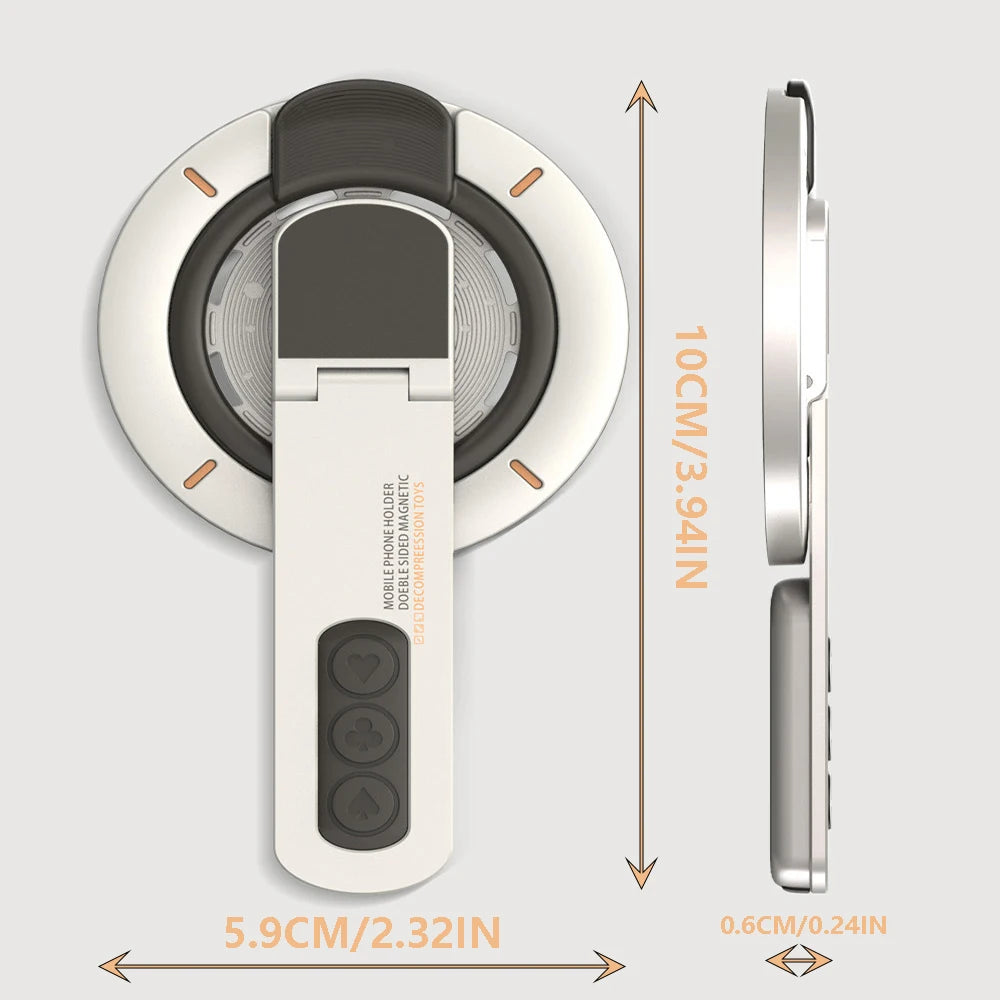 Magnetic Decompression Phone Stand with 360° Rotation for All Devices