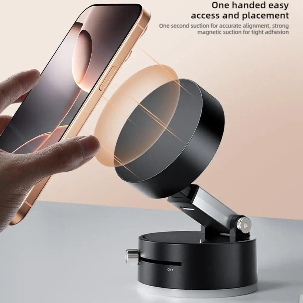 Double-Sided Magnetic Suction Phone Mount with Vacuum Grip