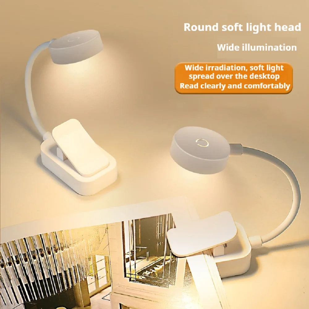 Portable Foldable Book Light for Bedtime Reading with 360° Gooseneck