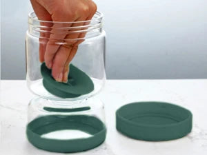 34oz Glass Pickle Jar with Strainer Flip, Airtight Leak-Proof Lid
