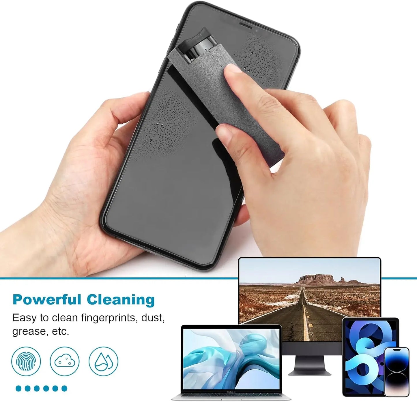 Screen Cleaning Kit with Spray and Wipe for Laptop, Phone and TV