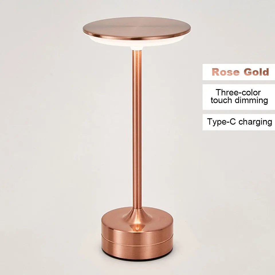 Modern Metal LED Desk Lamp with Stepless Brightness Adjustment
