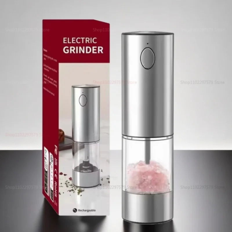 Wireless Electric Salt & Pepper Grinder Stainless Steel Adjustable