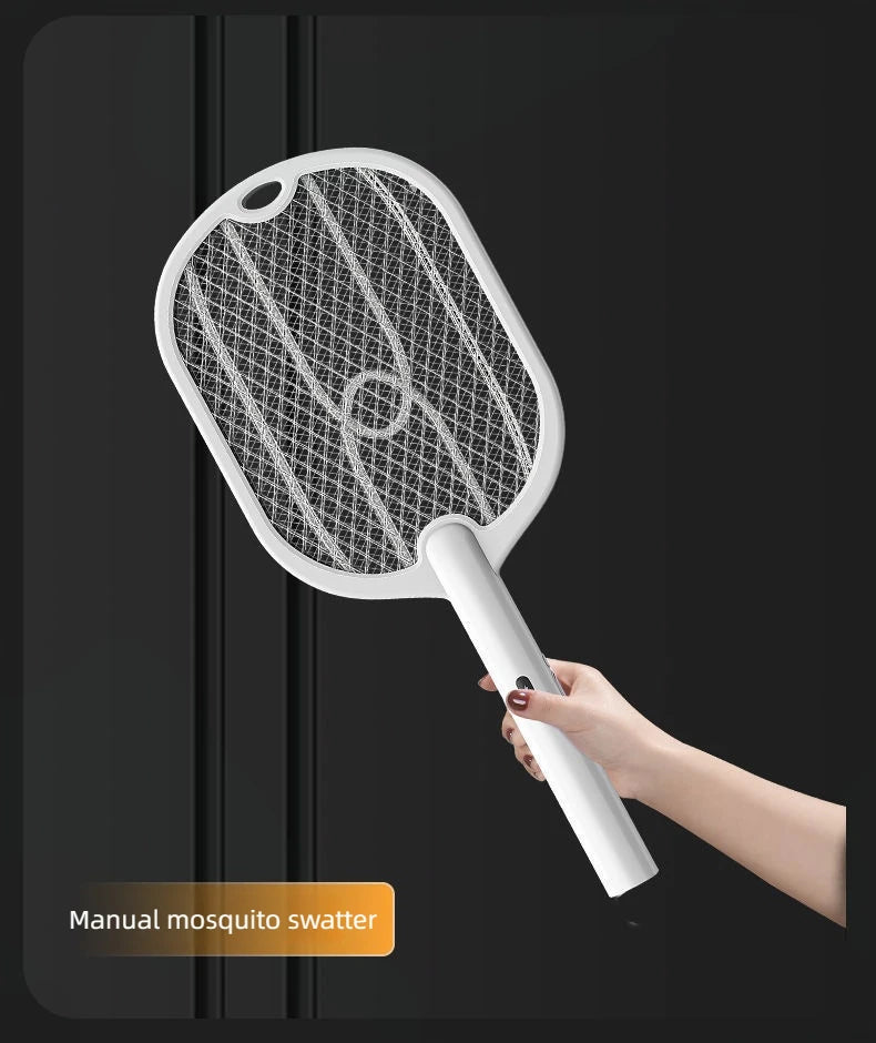 3-in-1 Electric Mosquito Swatter with Lamp and Wall Mount – 3000V & USB-C Charging