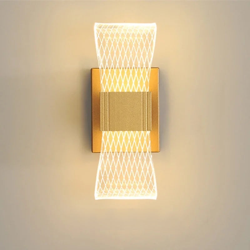 Modern Nordic LED Wall Sconce Luxury Gold Bedside & Background Light