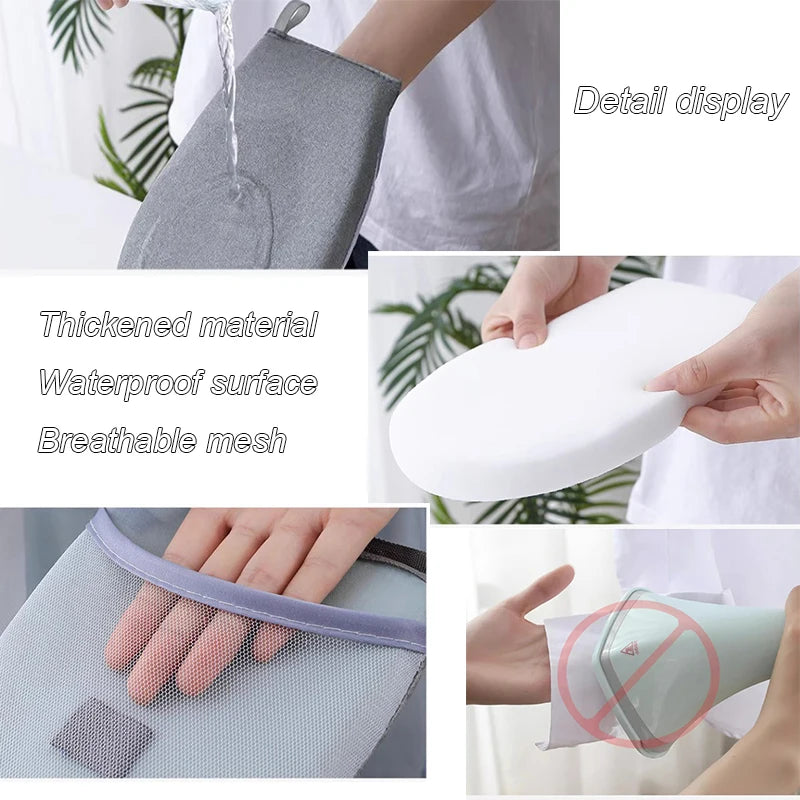 Washable Mini Ironing Board with Anti-Scald Glove for Clothes Detailing