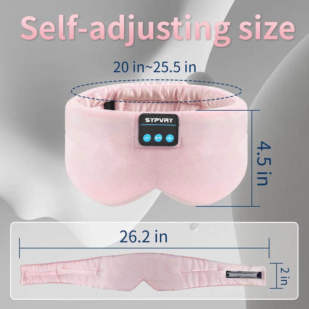 Wireless Music Sleep Mask Bluetooth 5.2 Headphones for Travel and Insomnia Relief