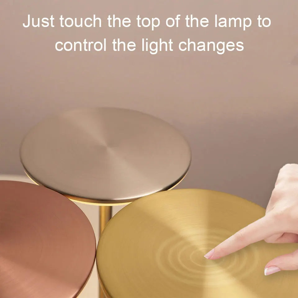 Modern Metal LED Desk Lamp with Stepless Brightness Adjustment