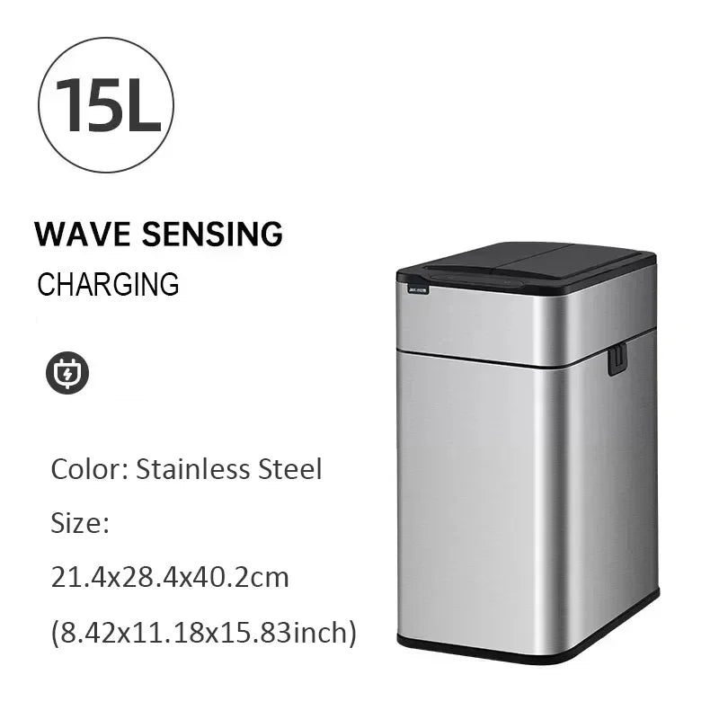 Automatic Sensor Bin 20L Stainless Steel Smart Trash Can