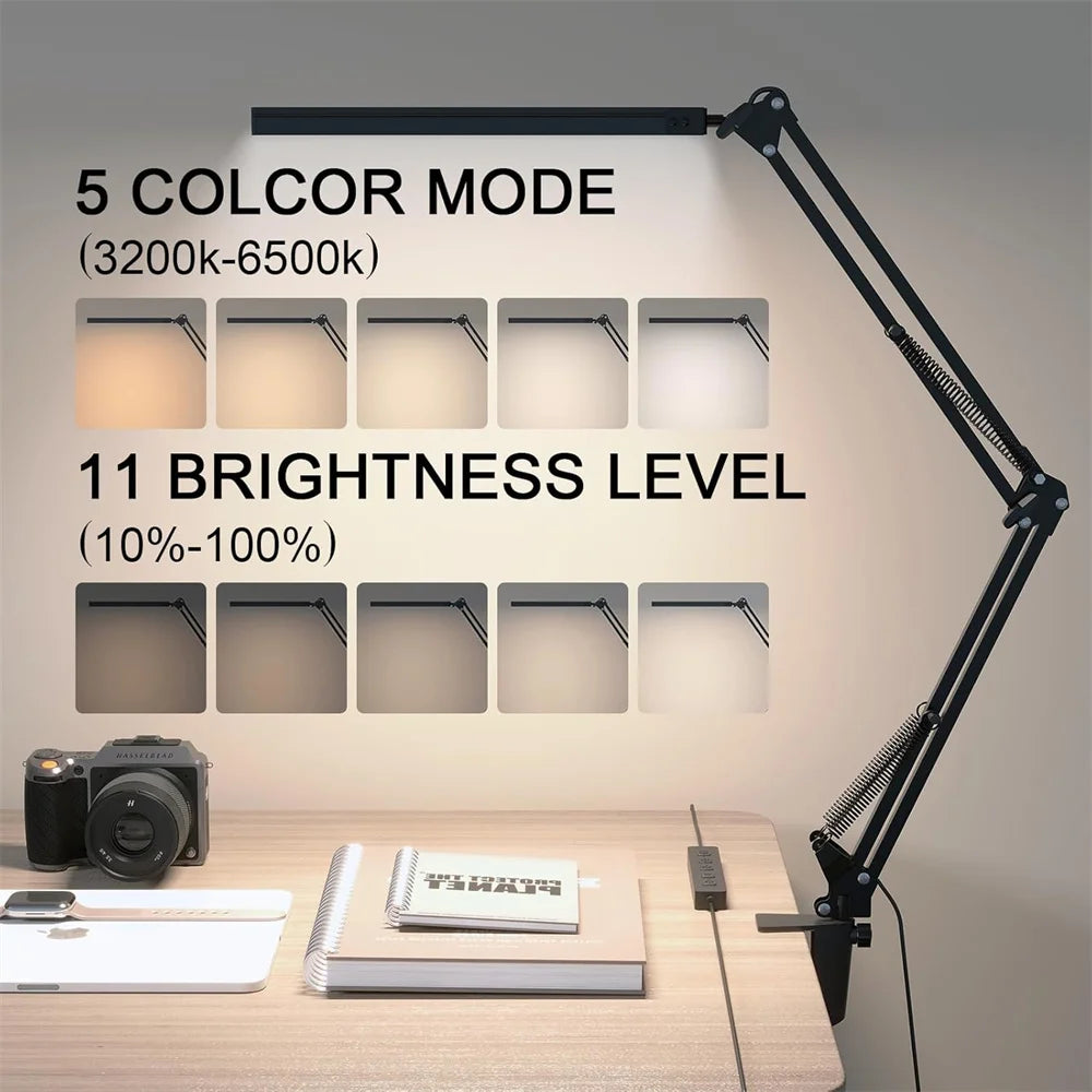 Adjustable Dimmable LED Reading Lamp with Memory Function