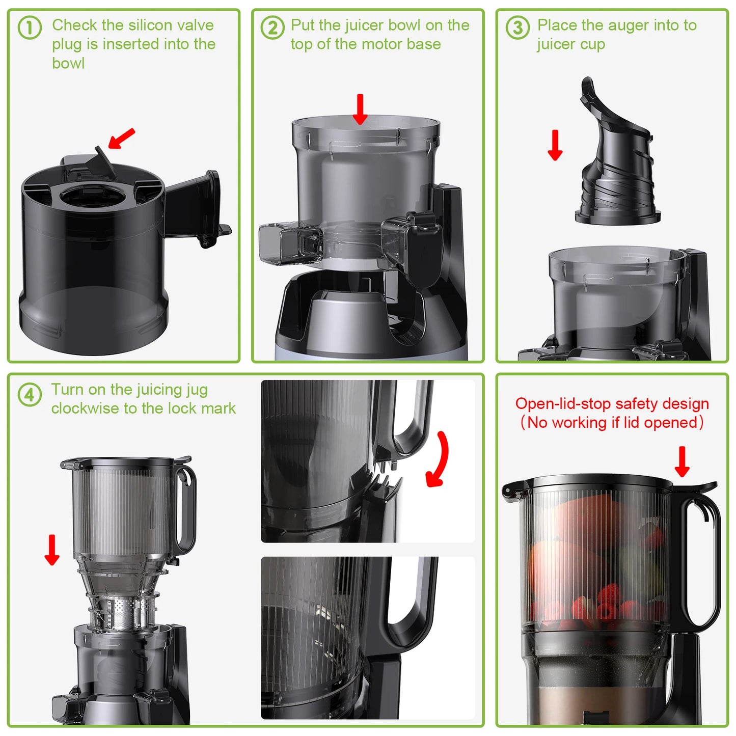 BioloMix Cold Press Juicer with 130mm Feed Chute and Triple Mesh Filtration