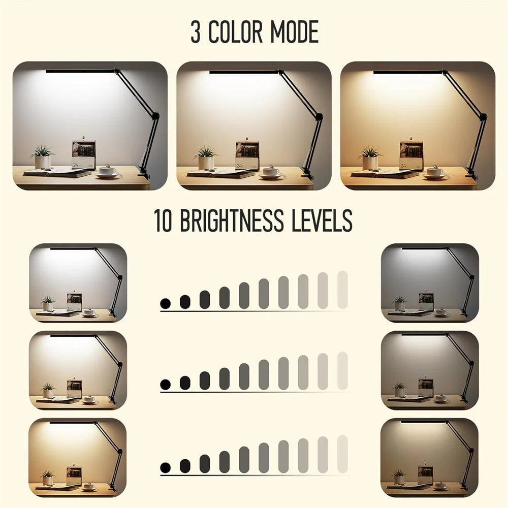 Adjustable Dimmable LED Reading Lamp with Memory Function