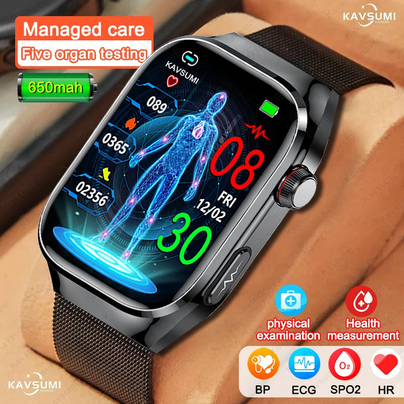 2.04" Smartwatch with Voice Calls, ECG & Full Health Monitoring