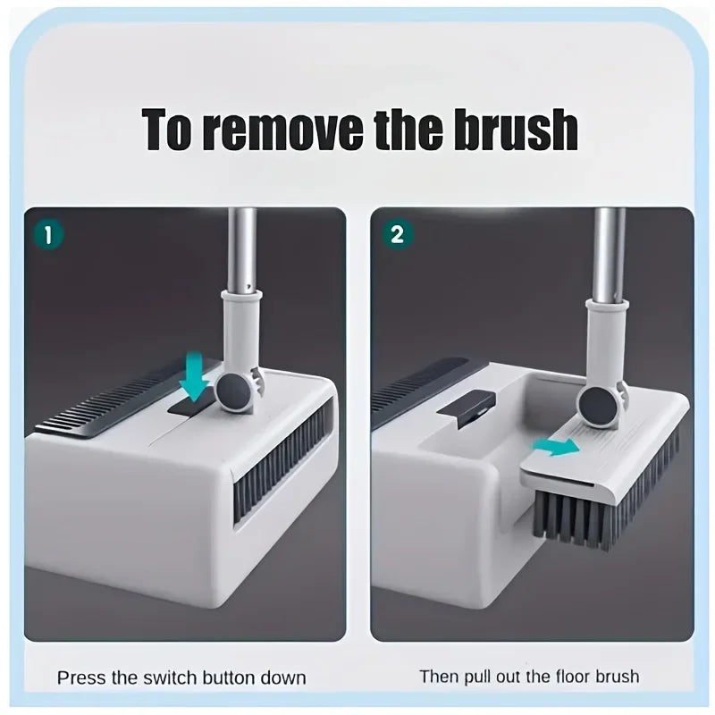 3-in-1 Folding Broom and Dustpan Set for Multi-Surface Cleaning