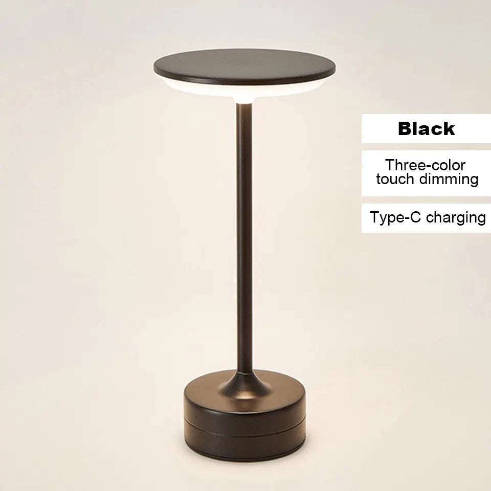 Modern Metal LED Desk Lamp with Stepless Brightness Adjustment