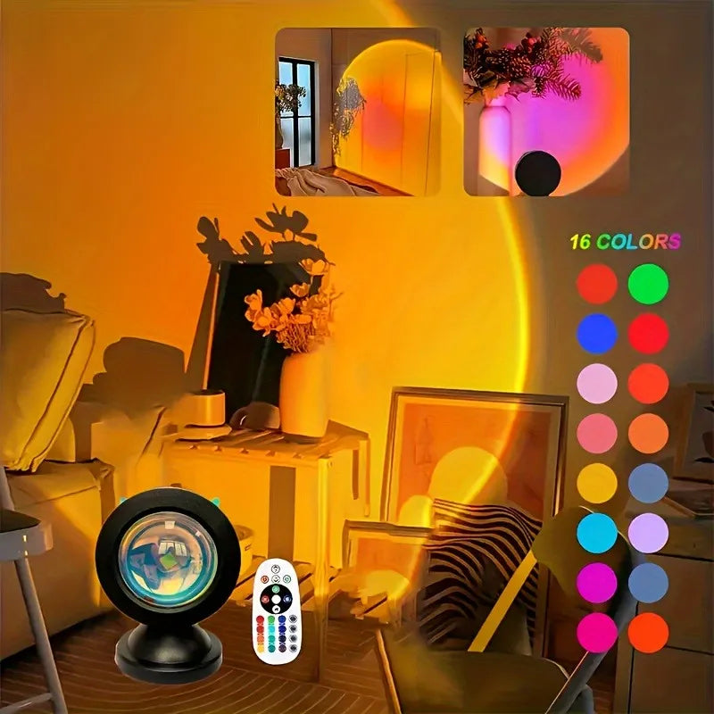 USB LED Sunset Light Projector for Room, Party and Photograph