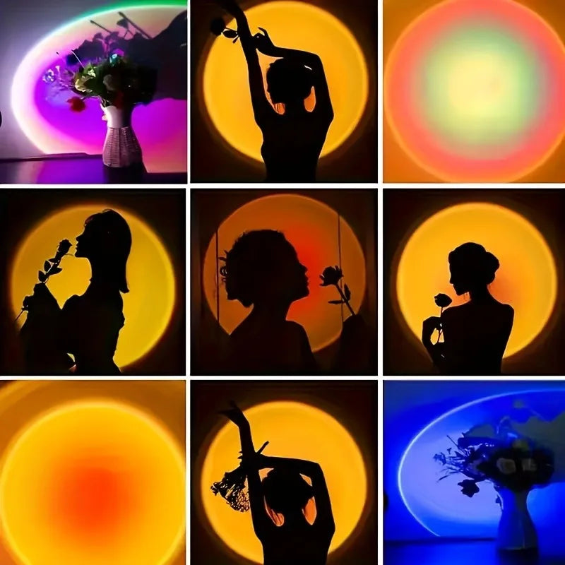 USB LED Sunset Light Projector for Room, Party and Photograph