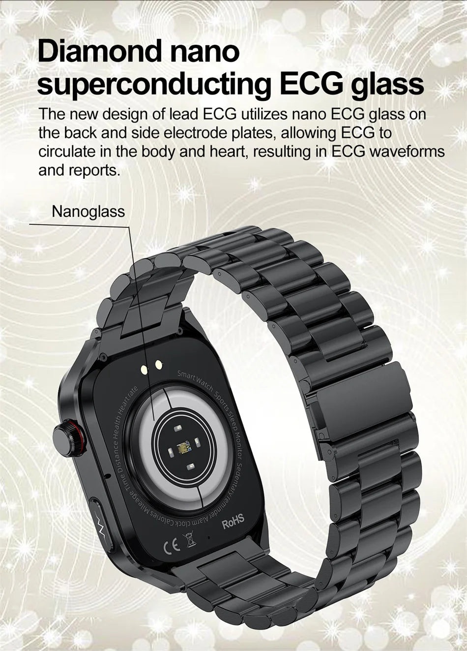 2.04" Smartwatch with Voice Calls, ECG & Full Health Monitoring