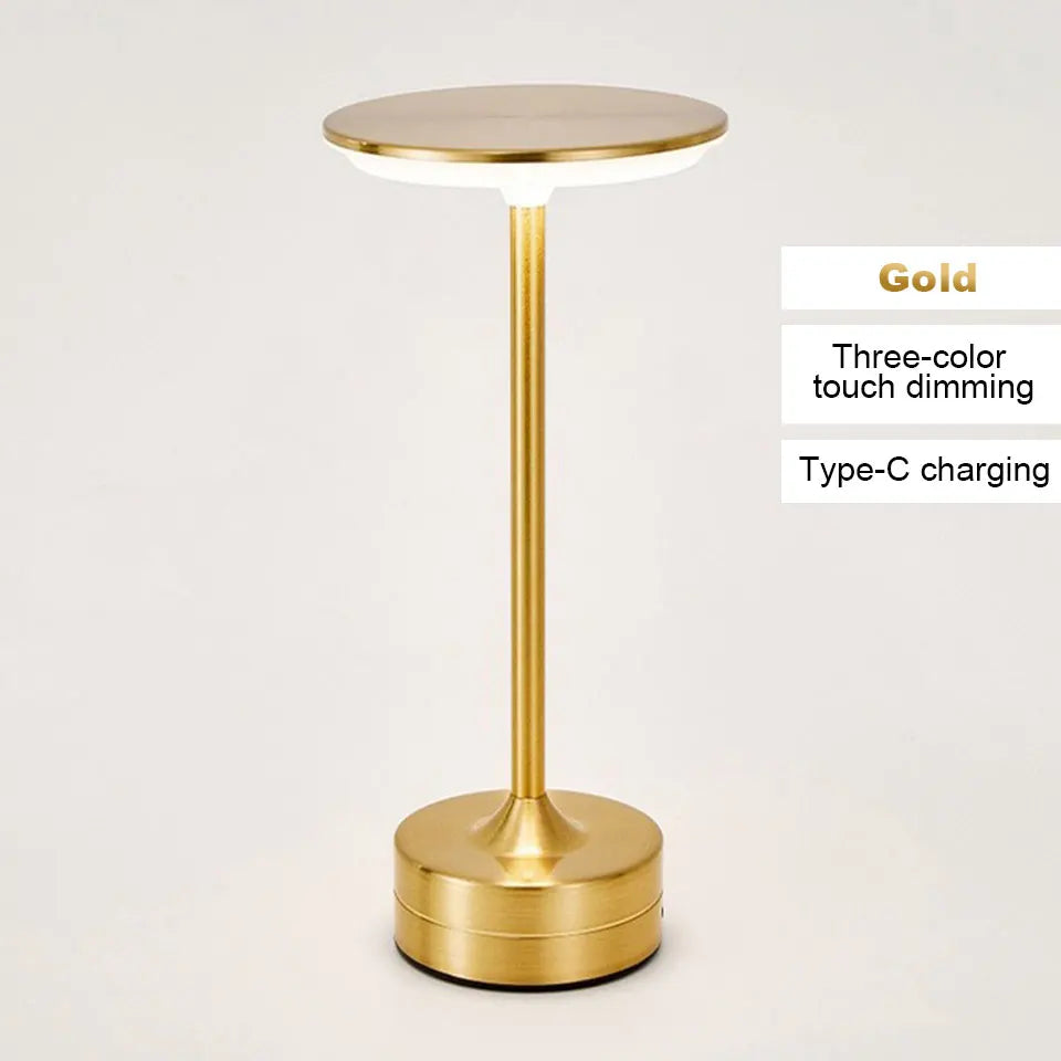 Modern Metal LED Desk Lamp with Stepless Brightness Adjustment