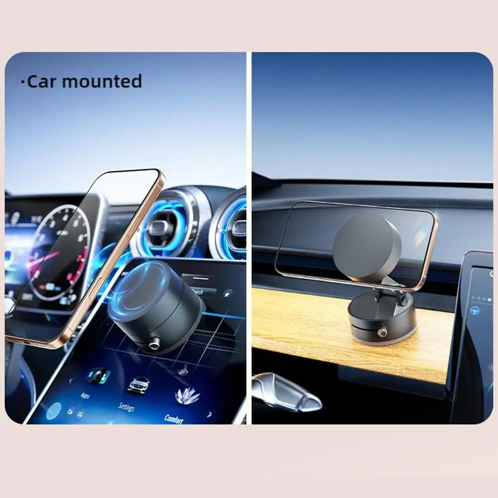 Double-Sided Magnetic Suction Phone Mount with Vacuum Grip