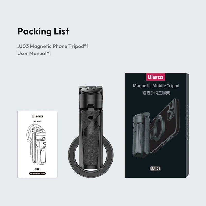 3-in-1 Wireless Phone Tripod Grip with MagSafe Mount and Remote