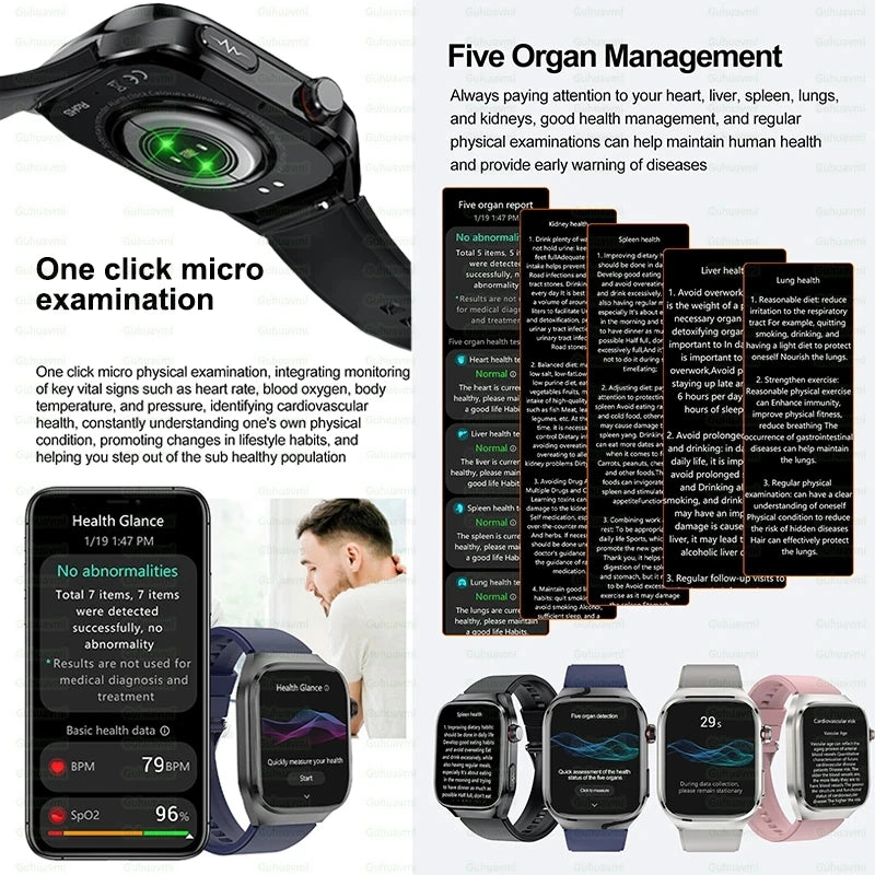 2.04" Smartwatch with Voice Calls, ECG & Full Health Monitoring