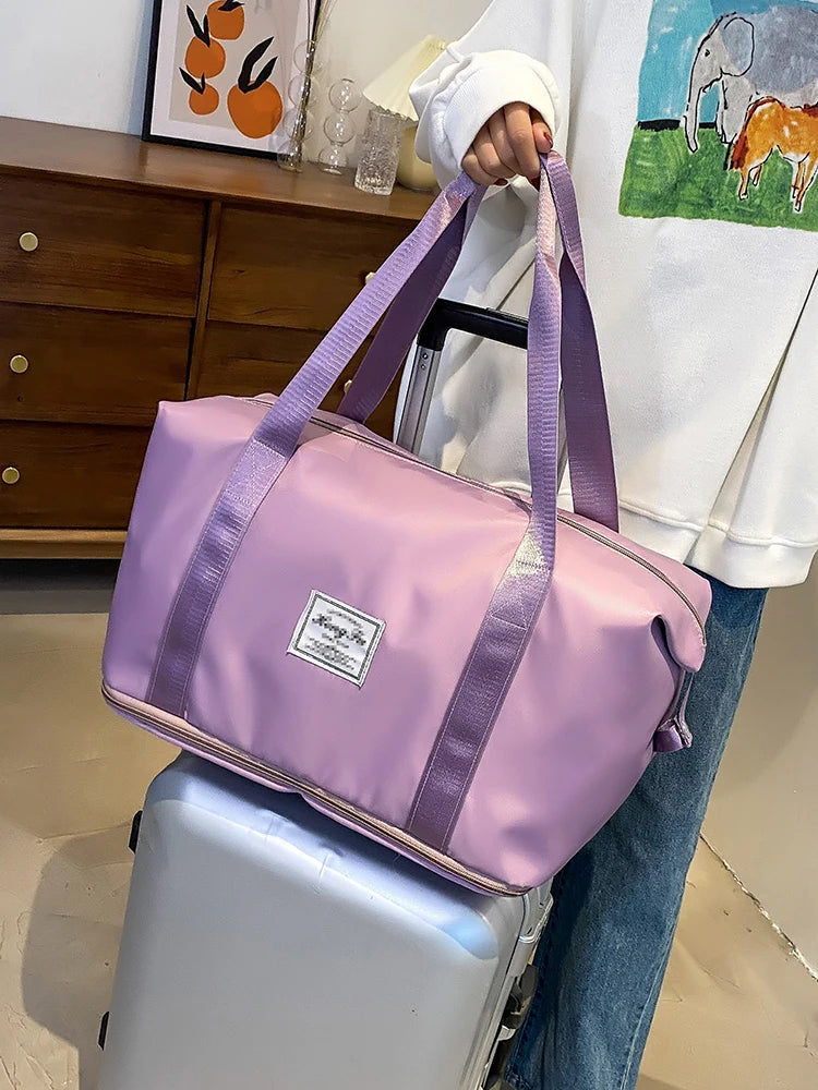 Waterproof Nylon Gym and Travel Tote Bag with Large Capacity