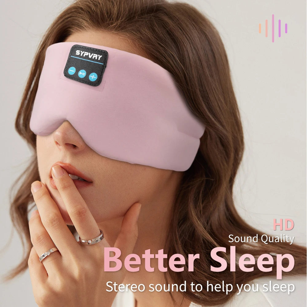 Wireless Music Sleep Mask Bluetooth 5.2 Headphones for Travel and Insomnia Relief