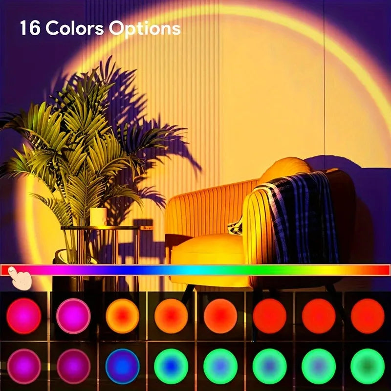 USB LED Sunset Light Projector for Room, Party and Photograph