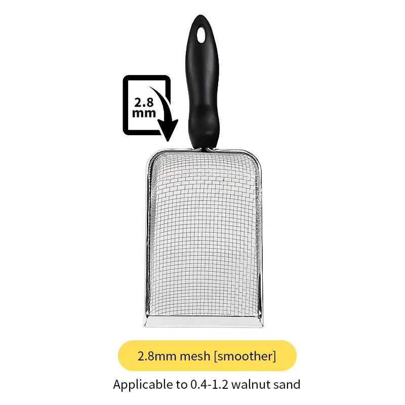 Stainless Steel Cat Litter Scoop Fine Mesh Sifter for Easy Clean-Up