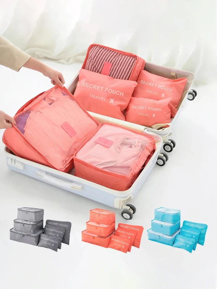 6 Pcs Travel Storage Bags for Clothes, Shoes and Toiletries