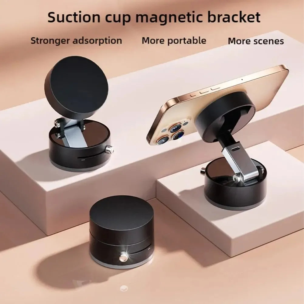 Double-Sided Magnetic Suction Phone Mount with Vacuum Grip