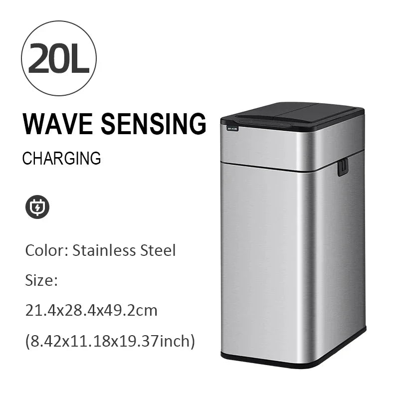 Automatic Sensor Bin 20L Stainless Steel Smart Trash Can